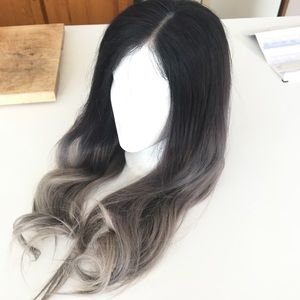 *SOLD* Gray Ombré Lace Front 100% Human Hair Wig